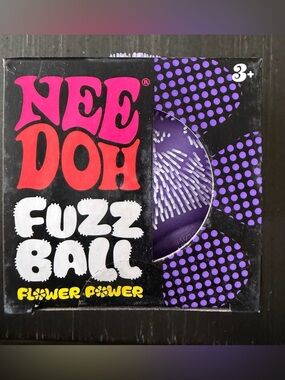 Needoh “Flower Power” Fuzz Ball- Purple